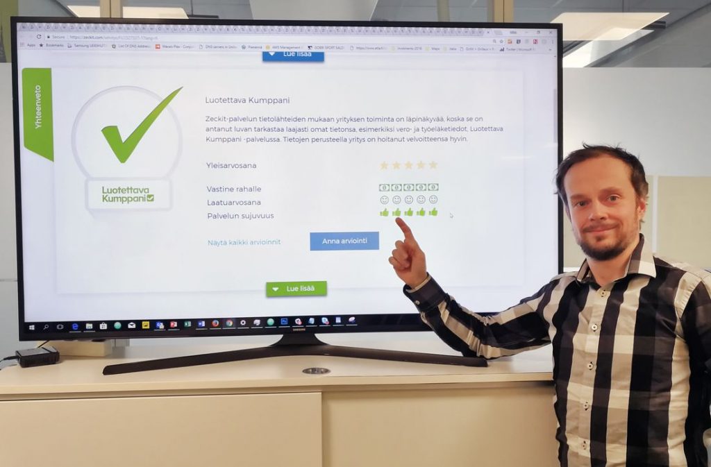 Suomen Tilaajavastuun varatoimitusjohtaja Mika Huhtamäki esittelee Zeckit-palvelua